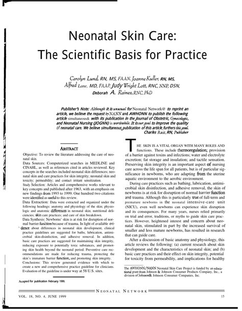 gelatenous skin premature baby|Neonatal Skin Care: The Scientific Basis for Practice.